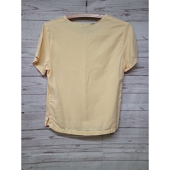 KAVU Women's Small Short Sleeve 100% Tencel Yellow Pullover Top Outdoors USA - Picture 2 of 7